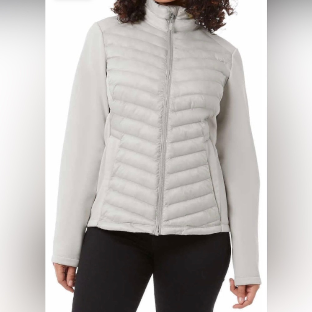 32 DEGREES womens Mixed Media Jacket Grey XXL